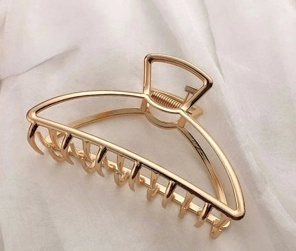 Gold Color Hollow Geometric Hair Clips Metal Hair Claw Cross Hairclip Headband Hairpin Hair Crab Women Hair Fashion Accessories Style 4
