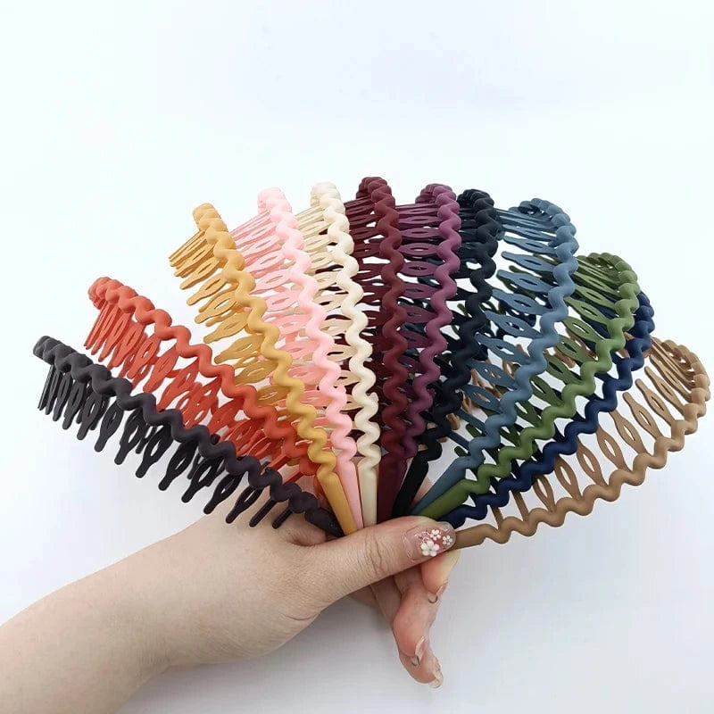 Hair Clip Frosted Color Headband Women's Non-slip Band Teeth Simple Pressure Headband Face Headband Hair Accessories