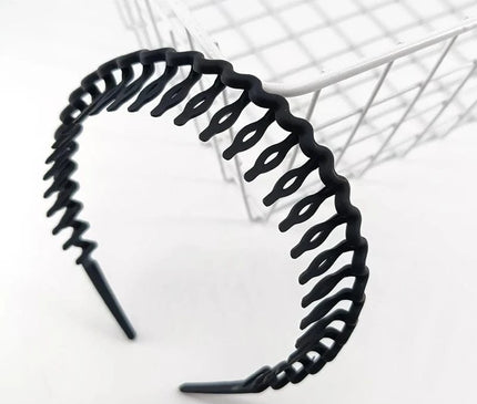 Hair Clip Frosted Color Headband Women's Non-slip Band Teeth Simple Pressure Headband Face Headband Hair Accessories Noir