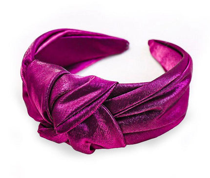 Serre-tête Élégant en Tissu Brillant Fushia