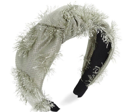 Bandeau Chic Avec Noeud Vert de gris