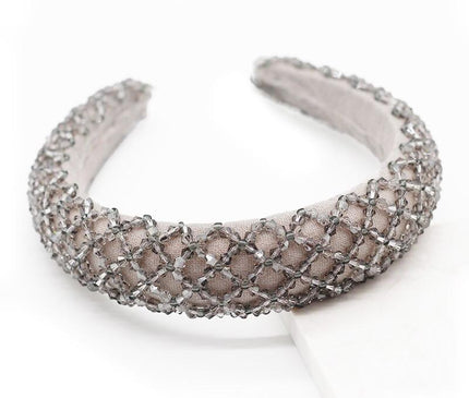 Headband Élégant Design Croisé Gris