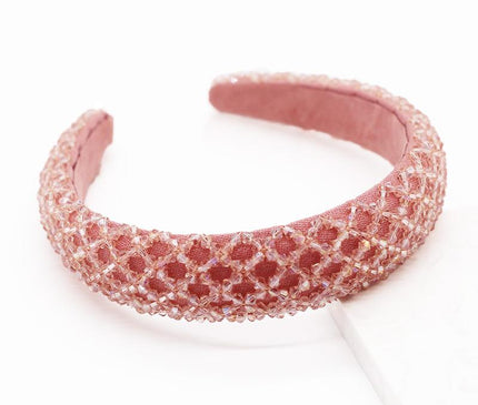 Headband Élégant Design Croisé Rose