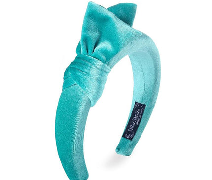 Chic Serre-tête Velours Bleu Aigue Marine