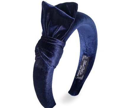 Chic Serre-tête Velours Bleu Bleu Marine