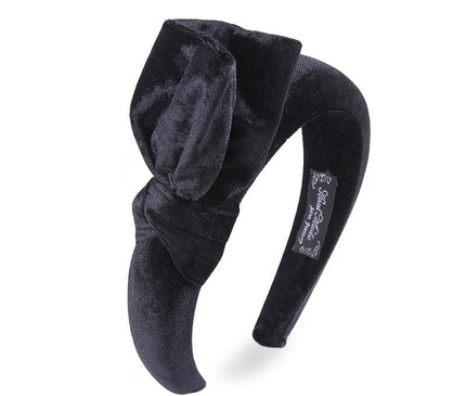 Chic Serre-tête Velours Bleu Noir