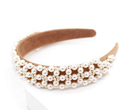 Bandeau Élégant Femme Perlé