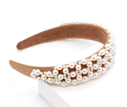 Bandeau Élégant Femme Perlé