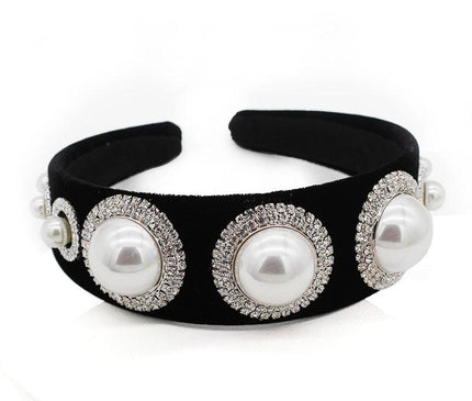 Élégance Royale Serre-tête Femme Noir