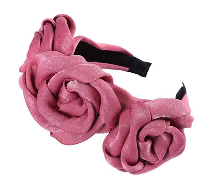Serre-Tête Roses Élégant Vieux Rose