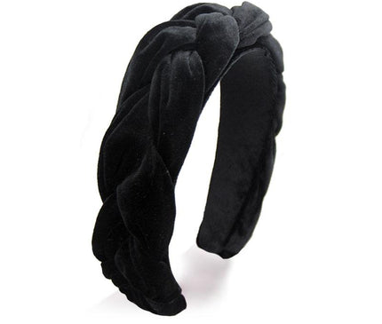 Bandeau Élégant Femme Velours Noir