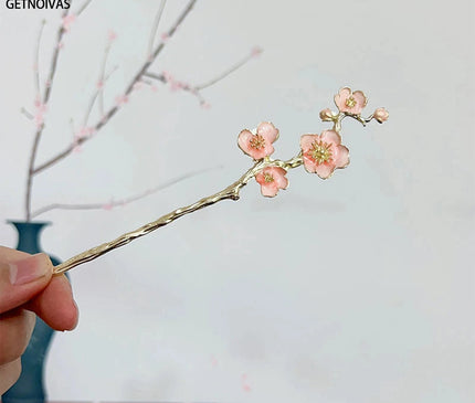 Vintage Chinese Style Hair Sticks Hairpin Forks for Women Girls Flower Hairpin Hair Clip Hanfu Headwear Jewelry Hair Accessories Style 1
