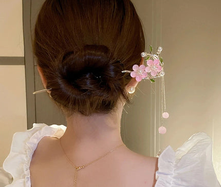 Vintage Chinese Style Hair Sticks Hairpin Forks for Women Girls Flower Hairpin Hair Clip Hanfu Headwear Jewelry Hair Accessories Style 10
