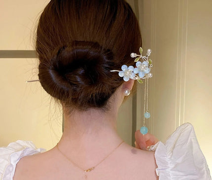 Vintage Chinese Style Hair Sticks Hairpin Forks for Women Girls Flower Hairpin Hair Clip Hanfu Headwear Jewelry Hair Accessories Style 11