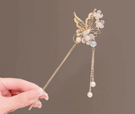 Vintage Chinese Style Hair Sticks Hairpin Forks for Women Girls Flower Hairpin Hair Clip Hanfu Headwear Jewelry Hair Accessories Style 14