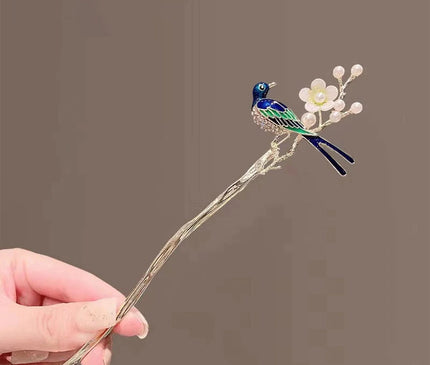 Vintage Chinese Style Hair Sticks Hairpin Forks for Women Girls Flower Hairpin Hair Clip Hanfu Headwear Jewelry Hair Accessories Style 19