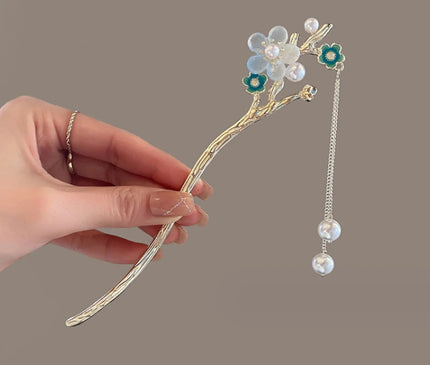 Vintage Chinese Style Hair Sticks Hairpin Forks for Women Girls Flower Hairpin Hair Clip Hanfu Headwear Jewelry Hair Accessories Style 7