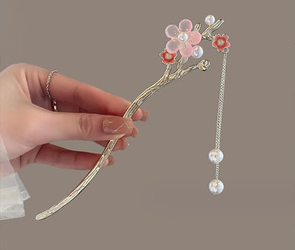 Vintage Chinese Style Hair Sticks Hairpin Forks for Women Girls Flower Hairpin Hair Clip Hanfu Headwear Jewelry Hair Accessories Style 8